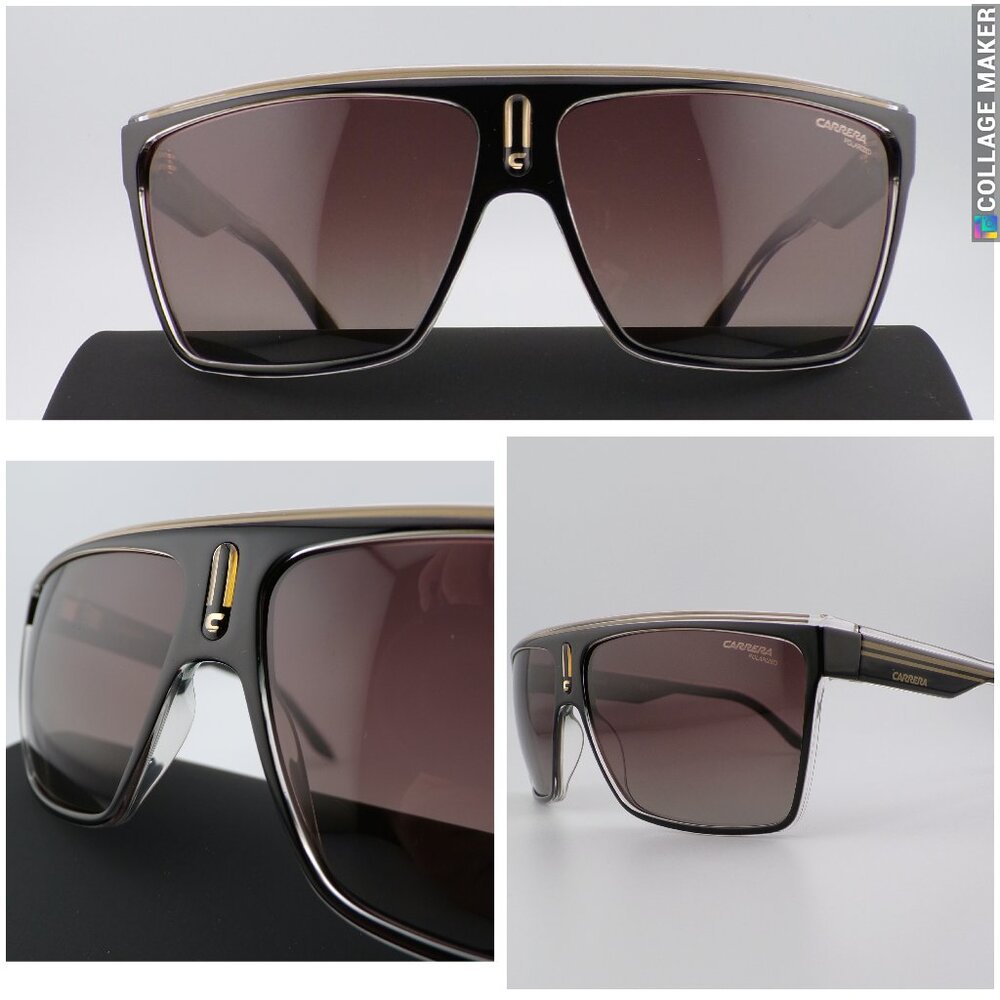 Carrera Polarized Gold Detail Gradient Browline Shades, Summer Spring 2M2LA 22S